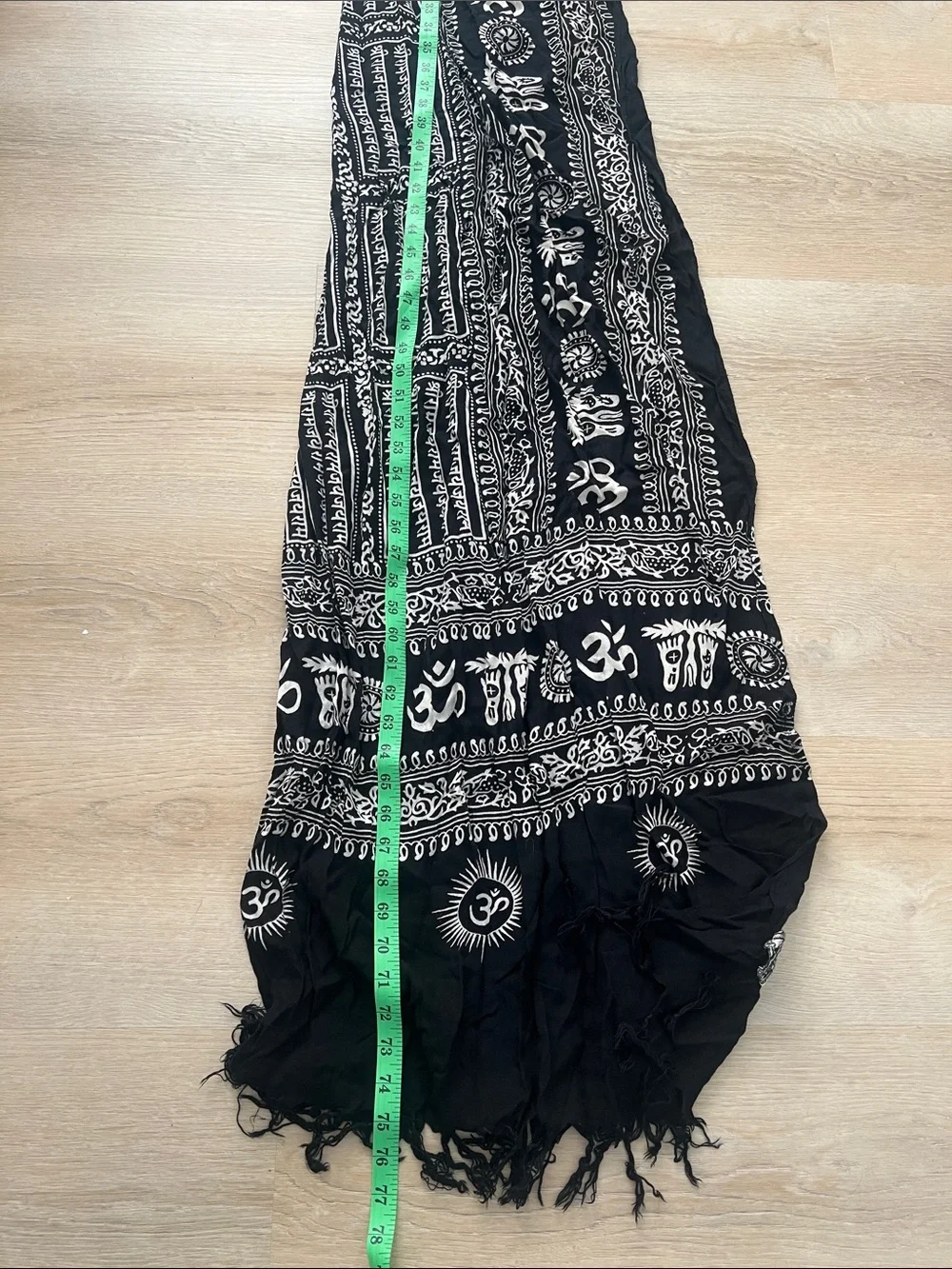 Black and White Boho Symbol Scarf